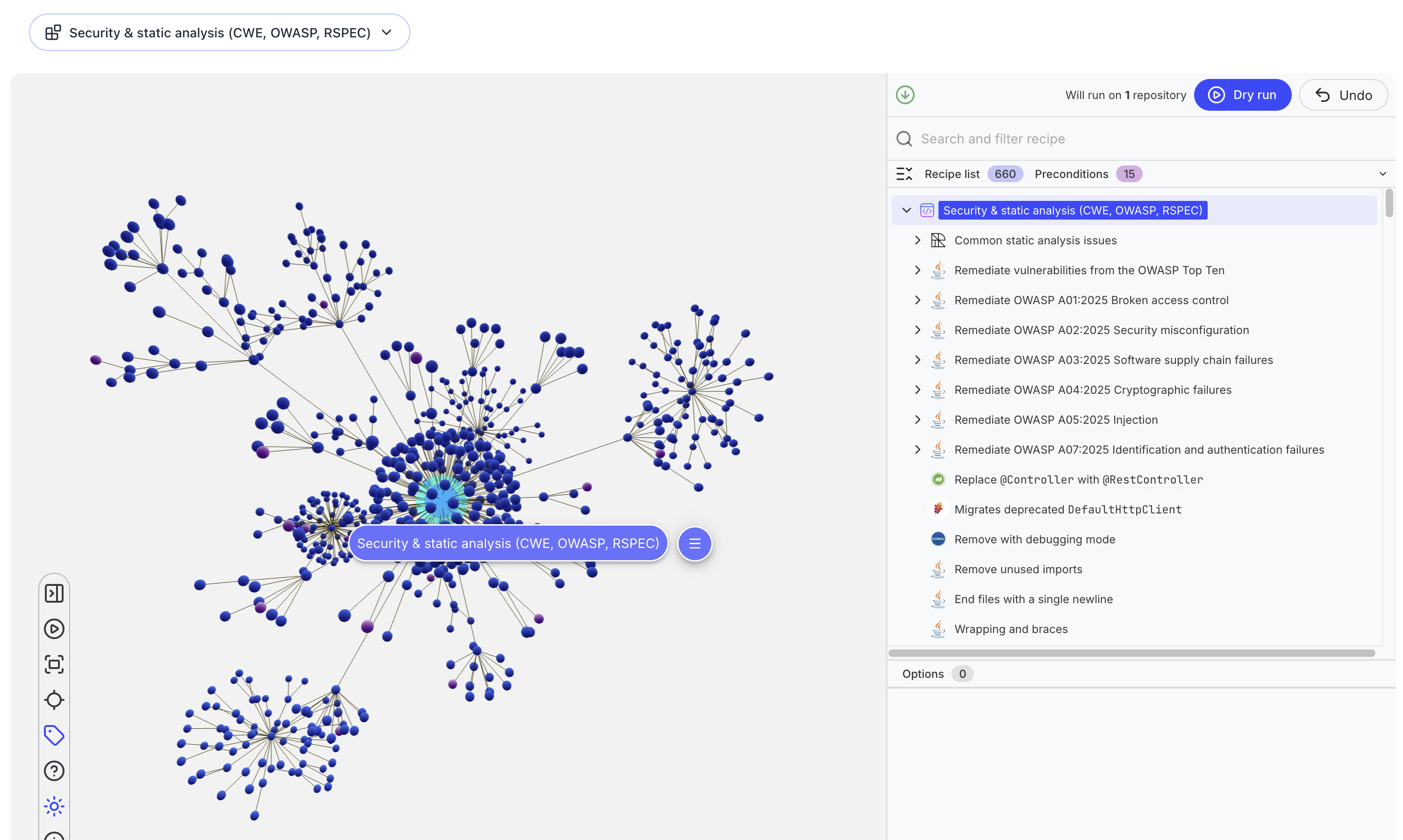 Moderne recipe builder containing all vulnerability remediation recipes