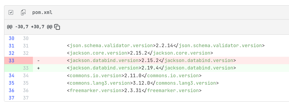 Upgrade dependency version results