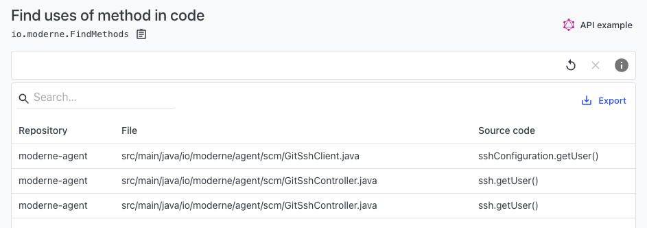 Find uses of method in code