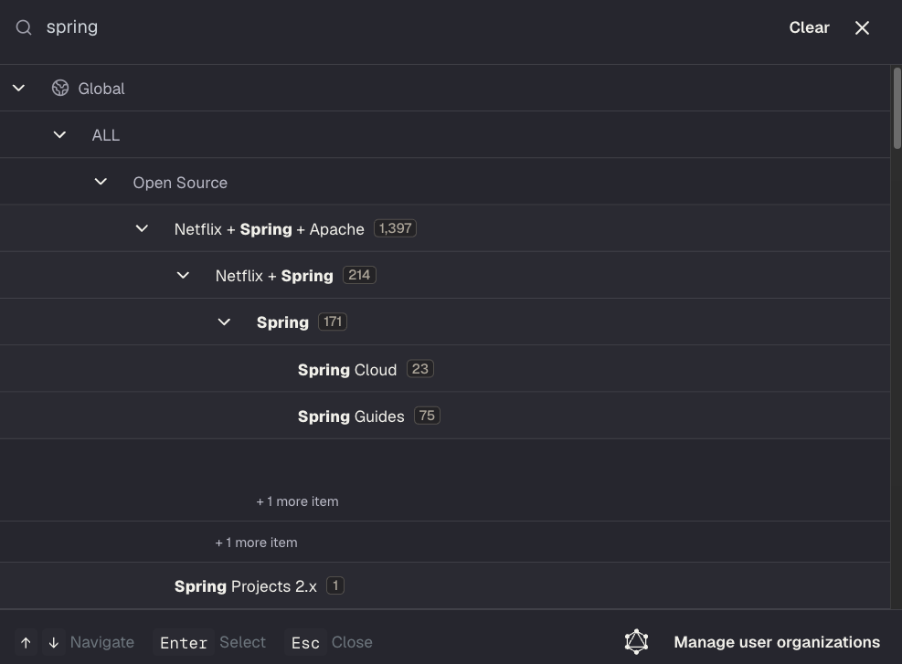 The redesigned search viewer