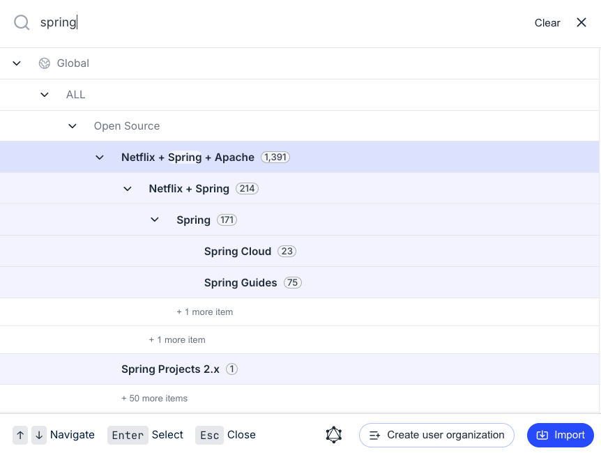 The redesigned search viewer